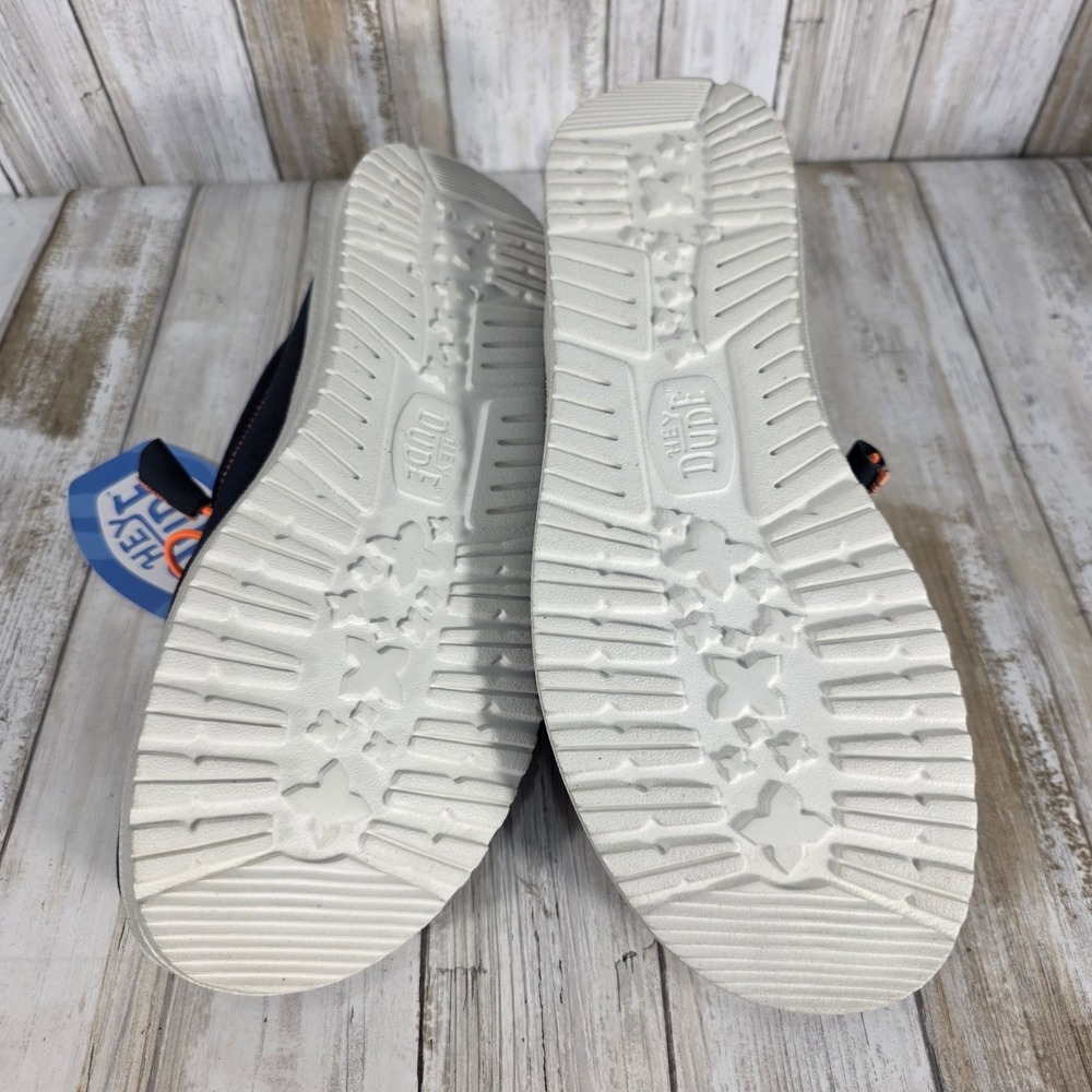 Hey Dude Wally Spring Breakr Photo Reel Navy Blue Grey Mens Loafers 41086-4TA M8 - Picture 7 of 11